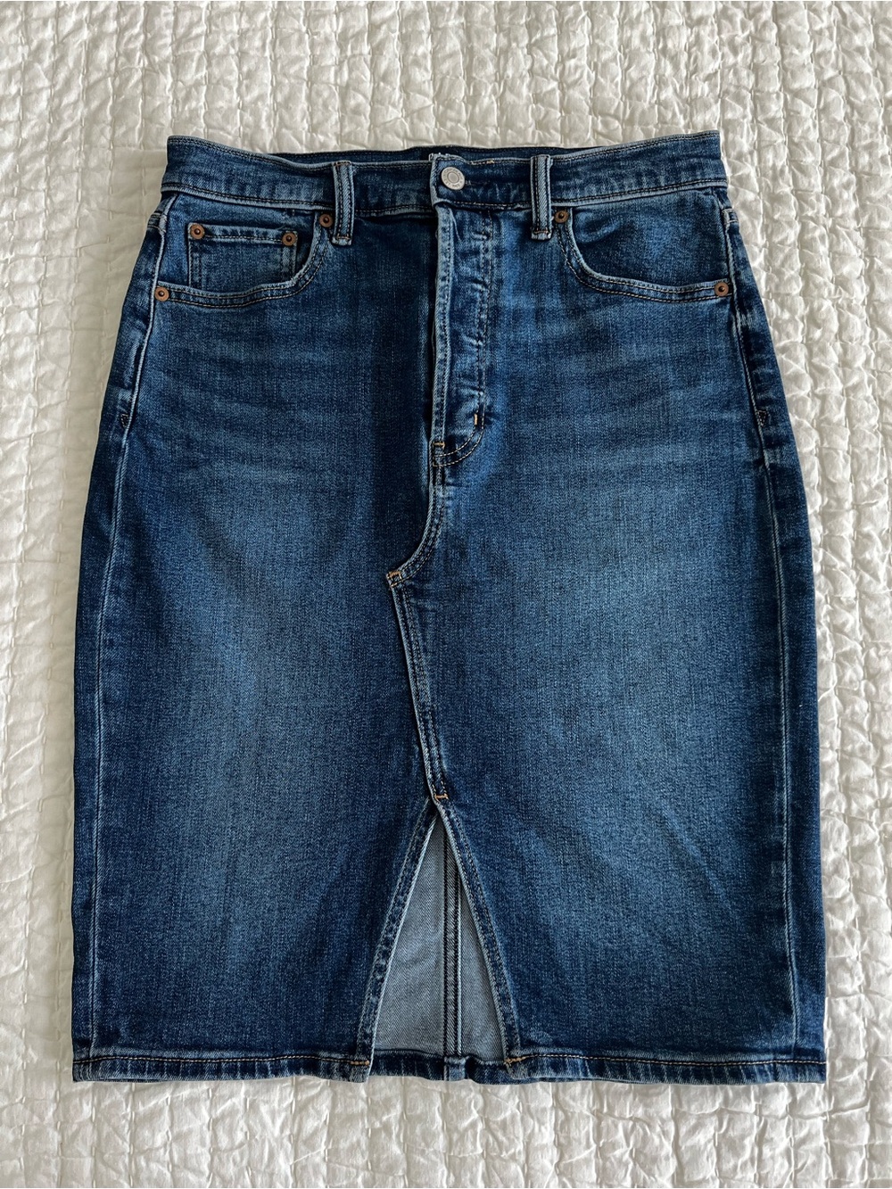 GAP Blue Denim Midi Pencil Skirt | Size 8/29